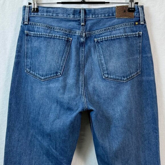 Lucky Brand Bridgette Cropped Flare Jeans Womens Sz 10/30 Medium Wash Raw Hem - Picture 10 of 14